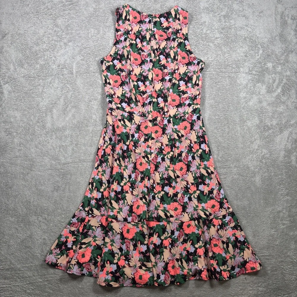 J.‎ Crew Mercantile Dress Women's Floral Sleeveless Flounce Hem Lined Size 0